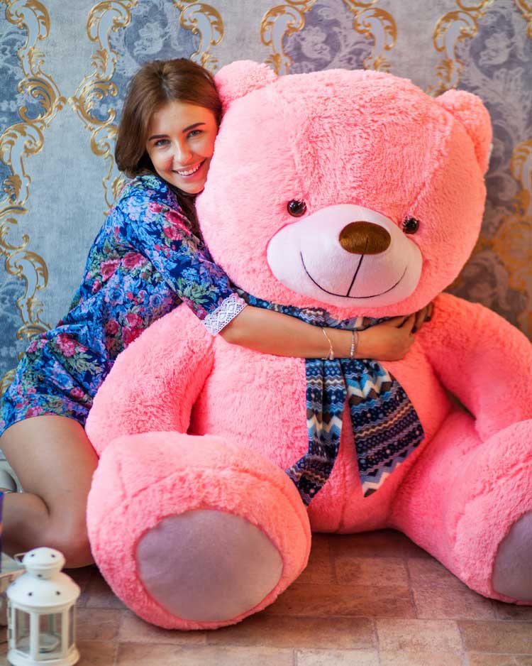 большой-мягкий-медведь-Барт-170-см-розовый